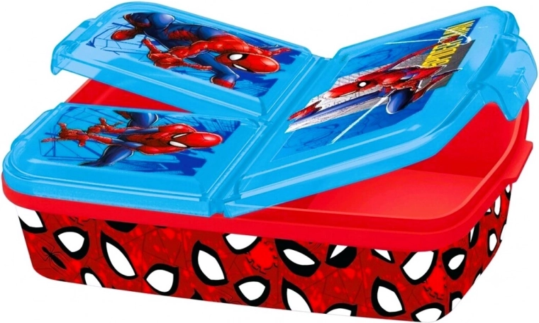 Több rekeszes Spider-Man uzsonnás doboz