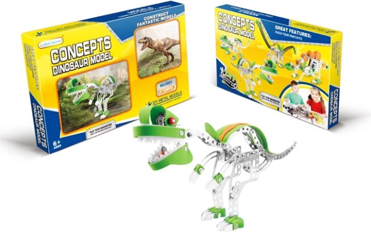 Fém építőjáték dinoszaurusz – 1 db