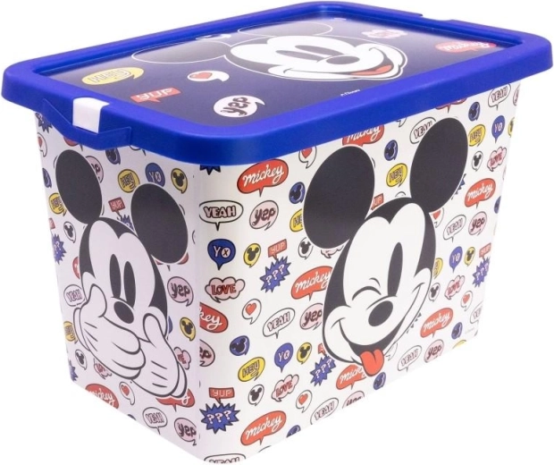 Stor tárolódoboz fedéllel Mickey Mouse