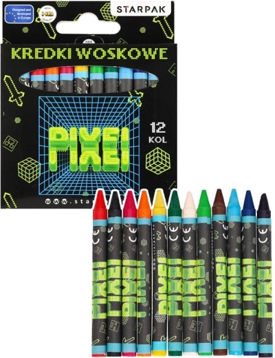 Pixel zsírkréták – 12 színű készlet
