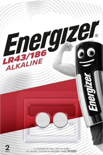 Energizer LR43/186 alkáli gombelemezek 1,5 V, 2 db