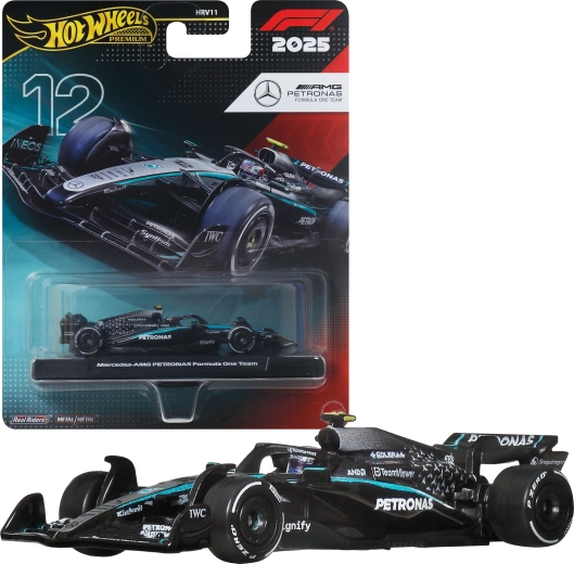 Hot Wheels Premium Formula 1 versenyautó 2025 Mercedes-AMG PETRONAS #12 Kimi Antonelli