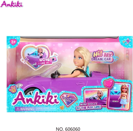 Ankiki baba lila kabrióval és kiegészítőkkel