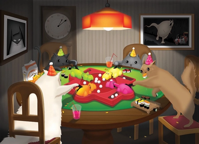 Puzzle Macskák játéka közben 1000 darabos, COBBLE HILL