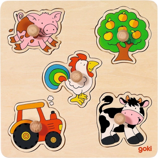 Vidéki fa berakós puzzle táblán