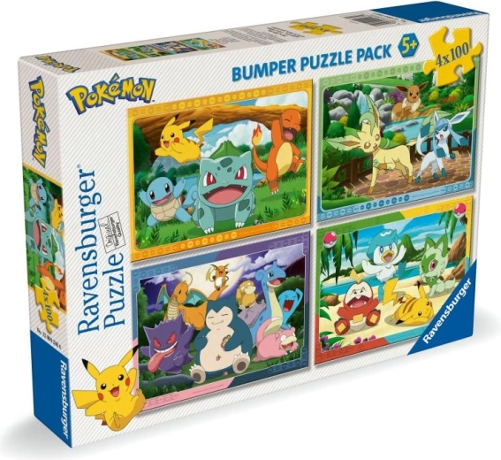 Ravensburger Pokémon puzzle 4×100 darabos