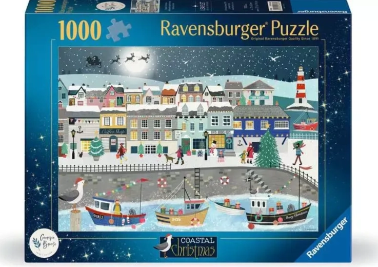 Ravensburger puzzle Karácsony a tengerparton 1000 darab