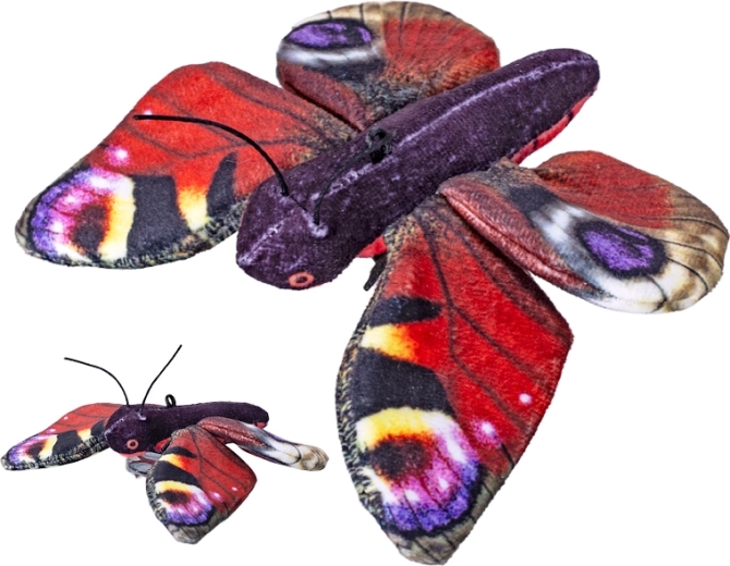 Plüss lepke – atalanta (nappali pávaszem) 14 cm