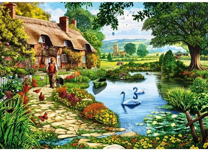 Bluebird puzzle Tóparti faház 500 darab
