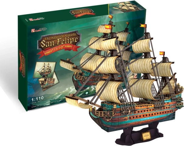 3D puzzle vitorláshajó San Felipe – 248 darab