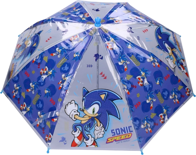 Gyermek átlátszó esernyő Sonic Rainy Days, kék