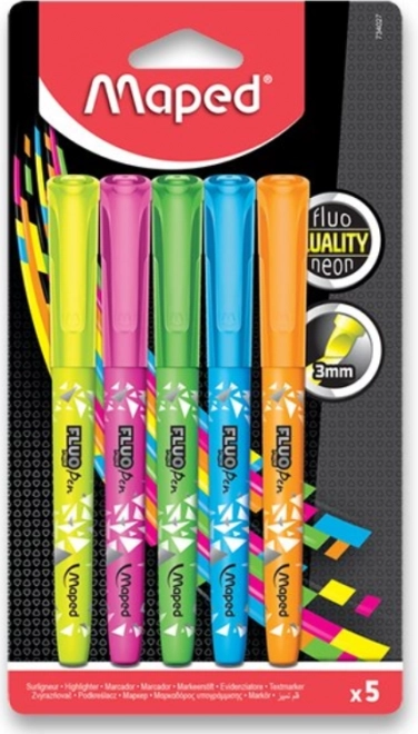 MAPED Fluo Peps kiemelők 5 db