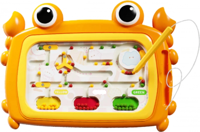 Mágneses tábla Montessori labirintus rák narancssárga WOOPIE