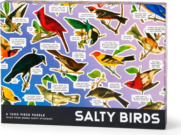 Galison puzzle Salty Birds 1000 darabos, bónusz 3D matricákkal