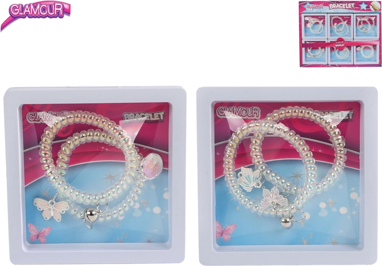 Glamour karkötők medálokkal 2 db 6,5 cm
