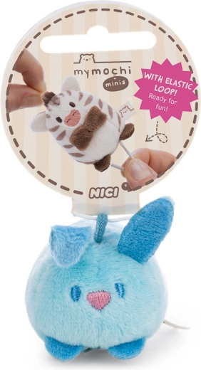 NICI MyMochi mini plüss kulcstartó – Pibu nyuszi 5 cm (fekvő)