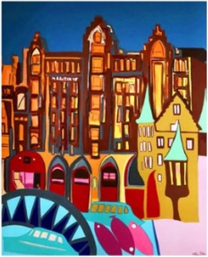 Norimpex Festés számok szerint Absztrakt házak 40 × 50 cm