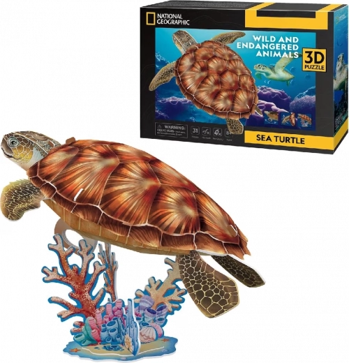 3D puzzle NATIONAL GEOGRAPHIC tengeri teknős – 31 darab