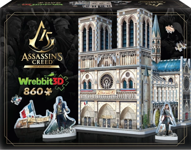3D puzzle Assassin's Creed Unity: Notre-Dame katedrális 860 darab