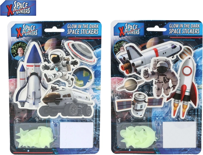 Világító matricák a szobába Space Xplorers – űr motívumok, 21 db