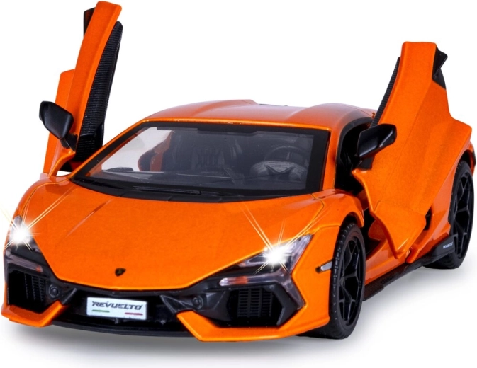 Lamborghini Revuelto fém modell 1:32, narancssárga, elemekkel
