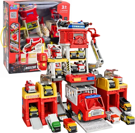 Tűzoltó mentőállomás – többfunkciós bázis fényekkel és hangokkal