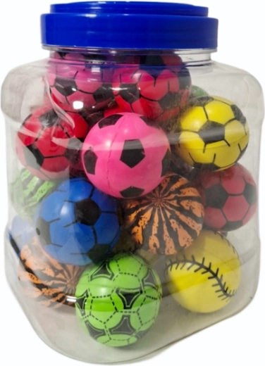 Gumi pattogólabda 4 cm, 25 db hálóban