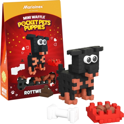 Mini Waffle Pocket Pets építőkészlet – Rottweiler kölyök