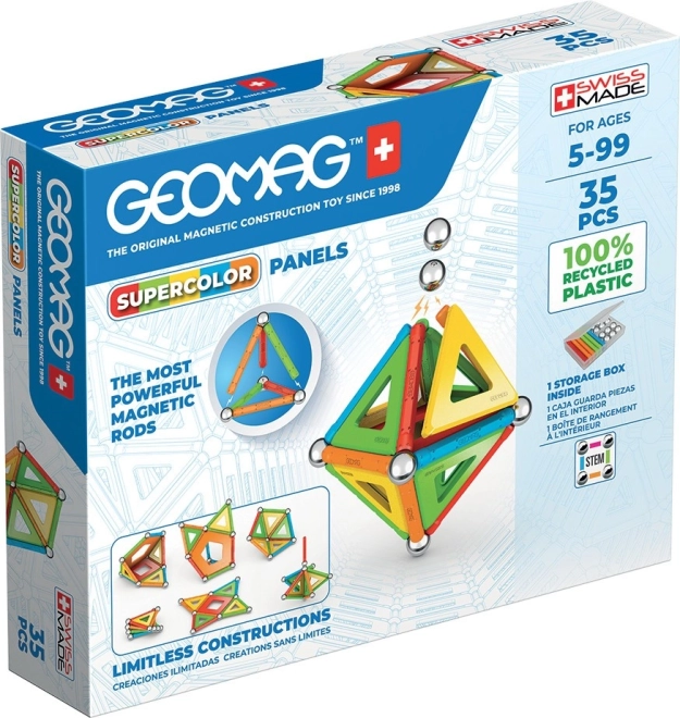 GEOMAG Supercolor panelek újrahasznosított műanyagból – 35 darab