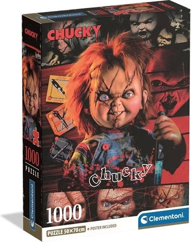 Clementoni horror kollekció Chucky puzzle 1000 darabos, kompakt