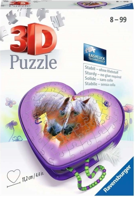 Ravensburger 3D puzzle szív Ló – ékszerdoboz 54 darab