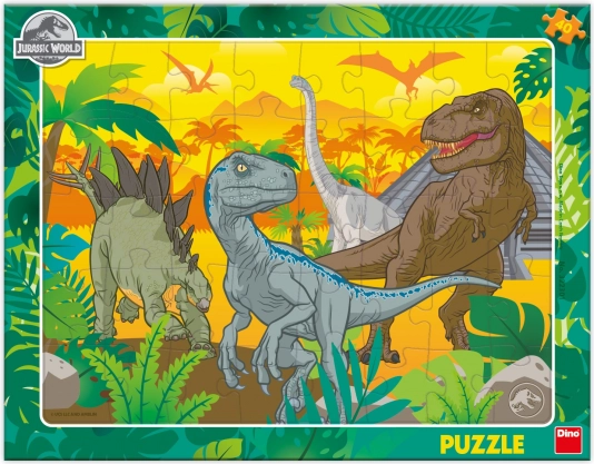 Jurassic világ táblás puzzle 40 darabbal