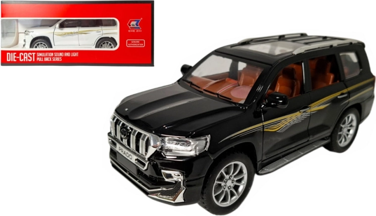 Fém Toyota Land Cruiser Prado 1:24 modell fénnyel és hanggal