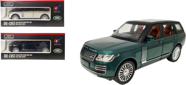 Fém Land Rover modell 1:24 fénnyel és hanggal