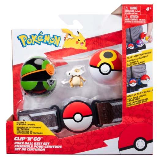 Pokémon Clip ’N’ Go öv Pokélabdákkal és Cubone figurával