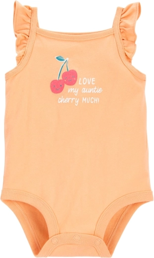 Carter’s lányka pántos body Orange Cherry