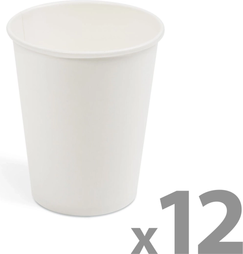 Fehér papírpoharak, 2,5 dl, 12 db