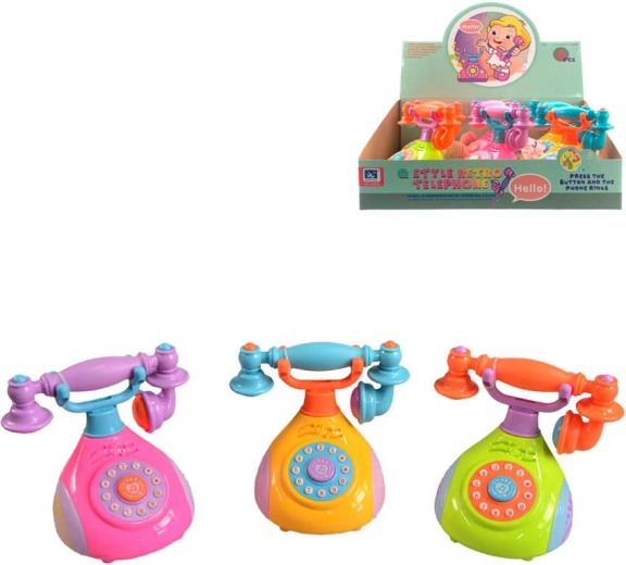 Retro gyermek telefon hanggal 12 cm - 1 db