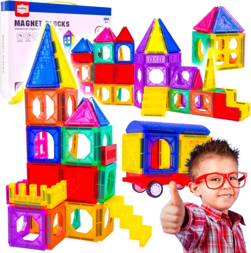 Mágneses 3D építőkészlet – 110 darab