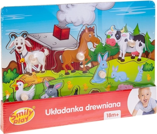 Smily Play fa formabedobós puzzle – A farmon