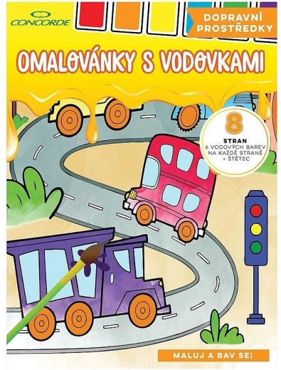 Concorde vízfestékes kifestő – Közlekedési eszközök A4