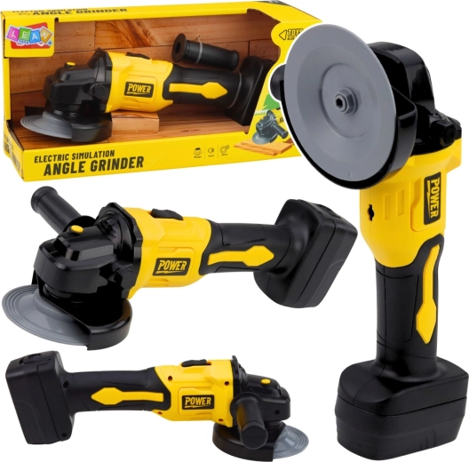 Gyermek sarokcsiszoló hanghatásokkal – sárga