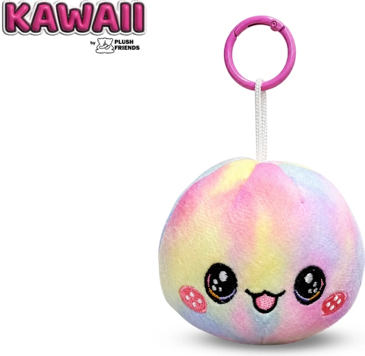 Plush Friends Kawaii szivárványos plüss kulcstartó Bao gombóc 8 cm