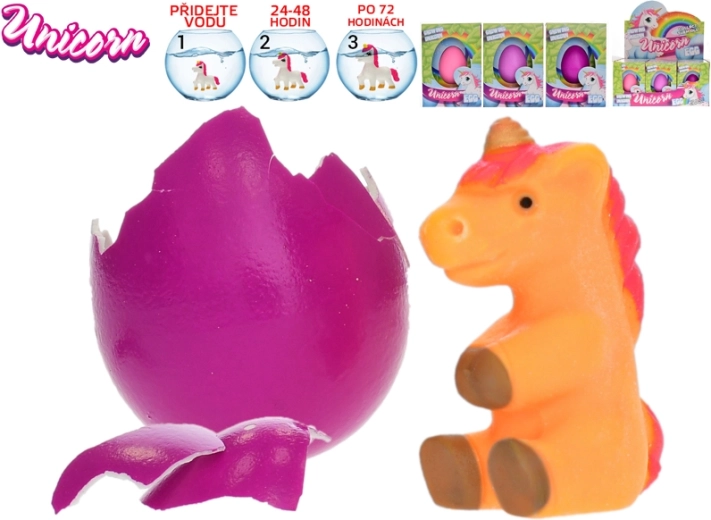 Növekvő unikornist rejtő tojás, 6 cm - 1 darab