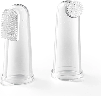 BABYONO ujjra húzható szilikon fogkefe szett, 2 db, 0hó+