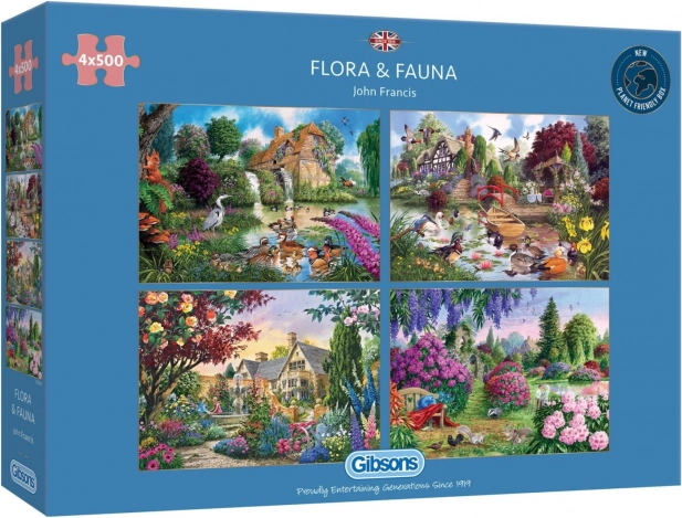 Gibsons Puzzle Flora és Fauna 4x500 darab