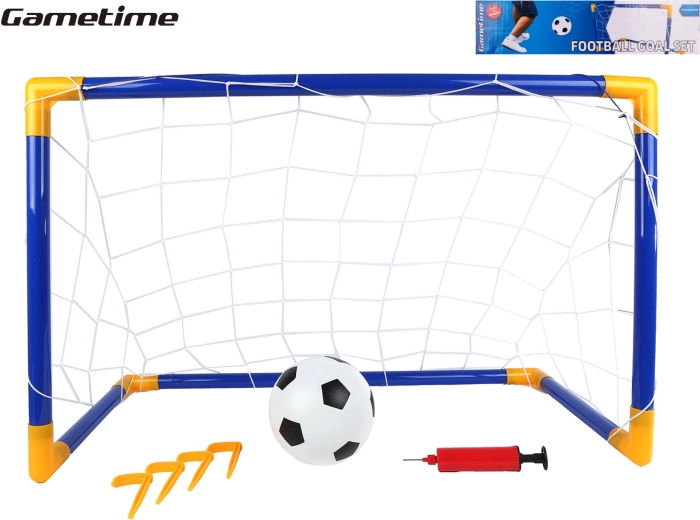 GAMETIME gyerek focikapu 79 × 50 × 43 cm labdával és pumpával