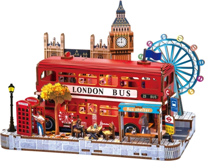 2Kids Toys 3D fa építő készlet – London miniatűr jelenet
