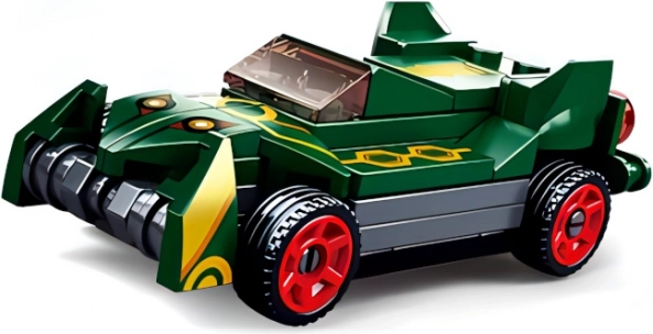 Sluban Power Bricks - Zöld felhúzható autó