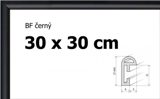 Műanyag keret 30x30 cm fekete